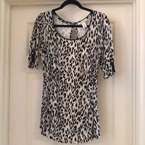 WHBM Leopard Top Sz medium